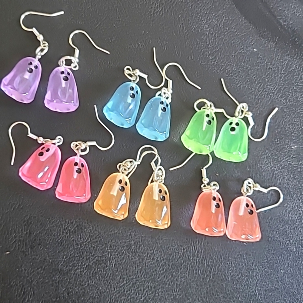 Handcrafted Glow In The Dark Ghost Earrings